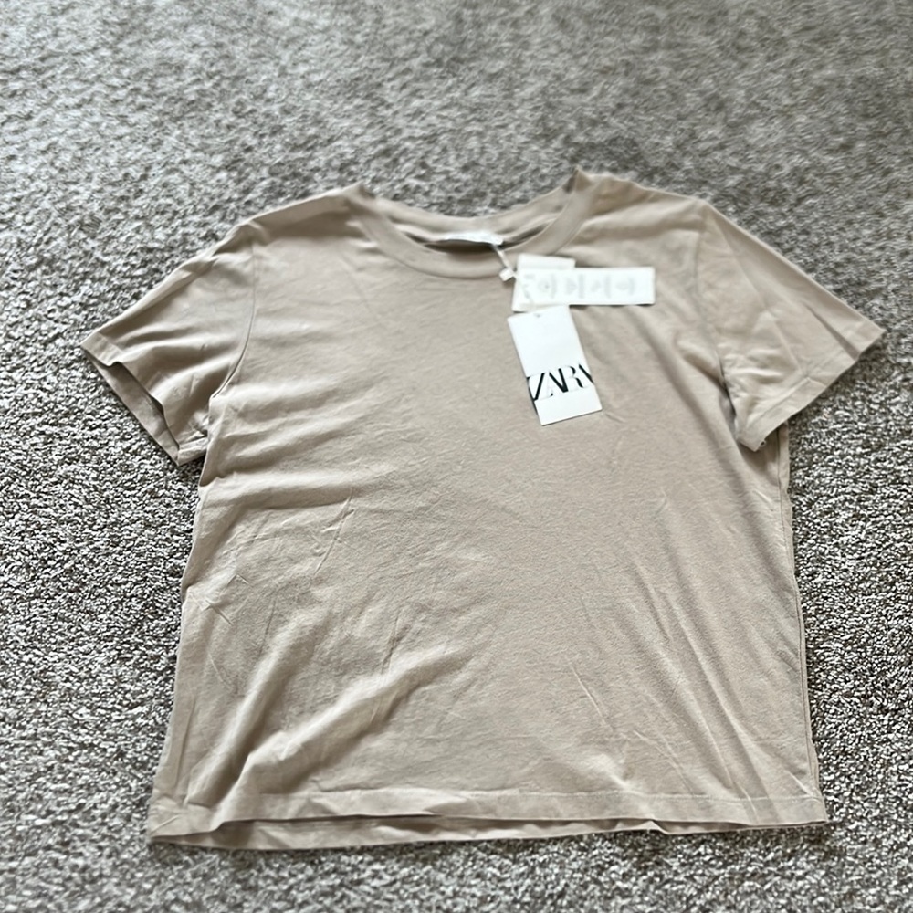 Pick 3 Tees for $10 Zara NWT beige Tshirt